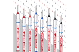 Marspark Multi-purpose Deep Hole Marker Pens Long Nosed Marker Deep Drill Hole Long Nib Scriber Waterproof Mechanical Carpentry Colorful Pen for Woodworking Hardware Decoration Construction (8)
