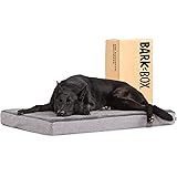 Barkbox Dog Bed | Memory Foam Mattress 3" High-Density for Orthopedic Joint Relief | Machine Washable Crate Mat with Removabl