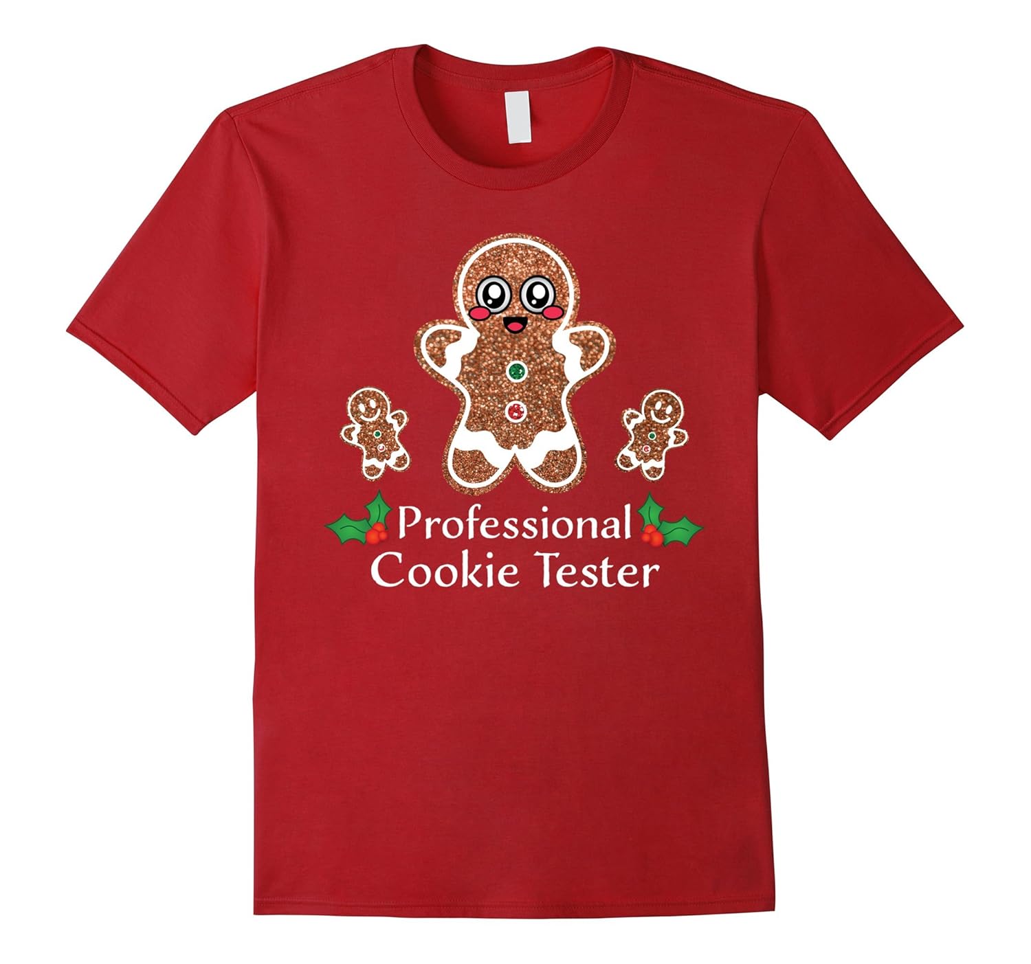 Funny Professional Cookie Tester Christmas Cute Emoji Shirt-ANZ