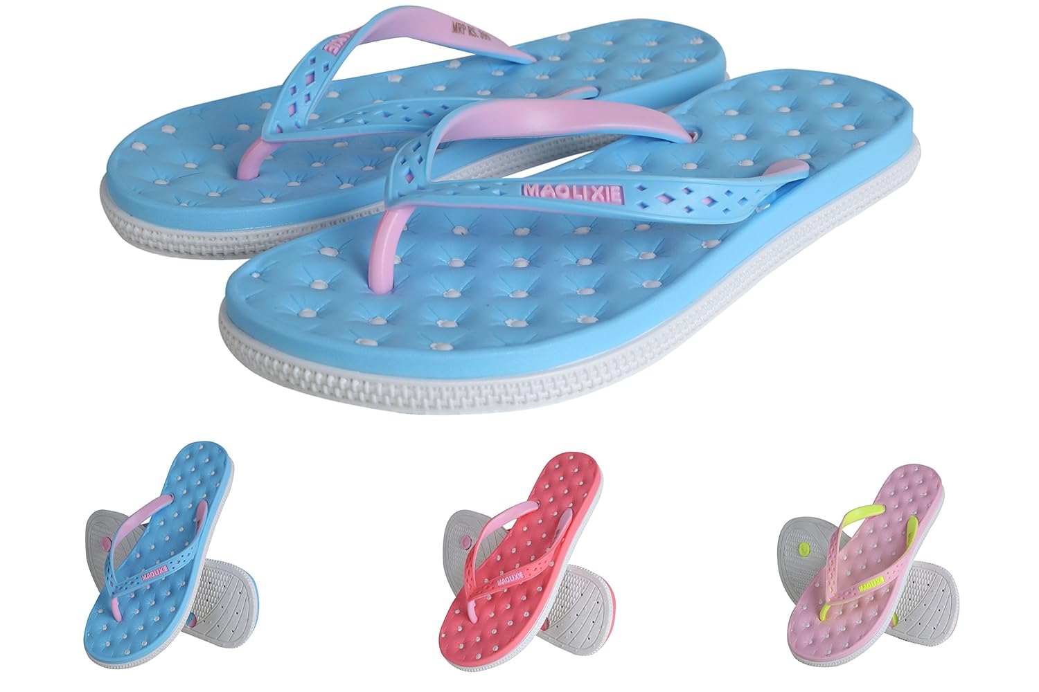 falcon18 women's polka dot designer casual comfortable sole slippers and flip-flops