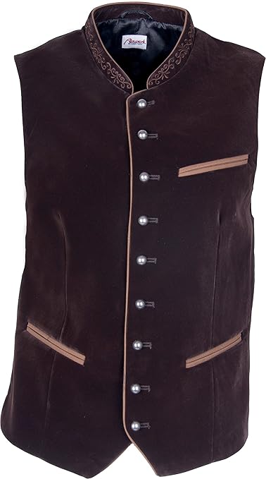 Almwerk Herren Trachten Samt Weste Gilet in vielen Farben