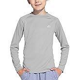 Willit Boy's UPF 50+ Sun Protection Shirt Long Sleeve Rash Guard Swim Shirts Youth SPF Fishing Quick Dry Shirt
