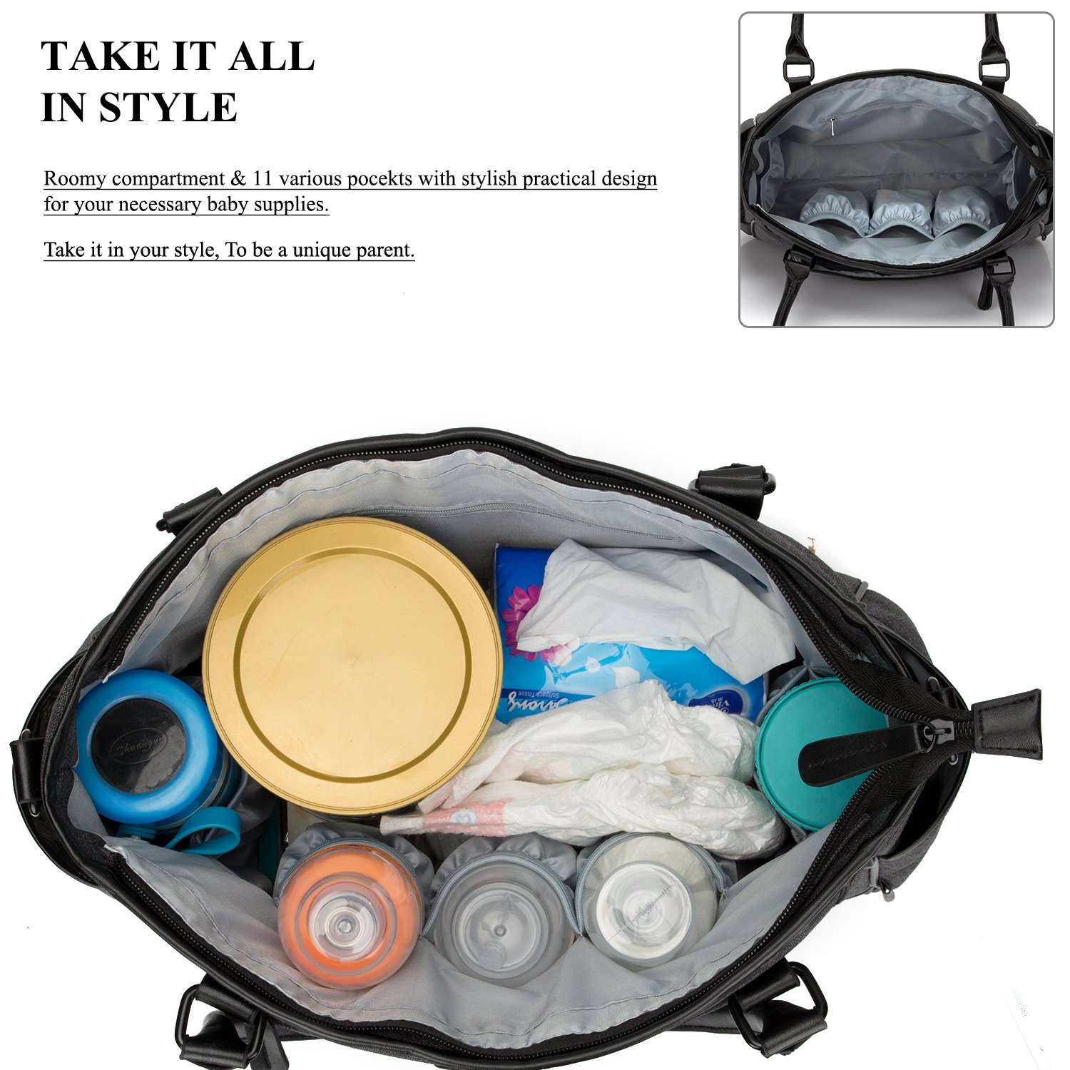 stylish changing bag