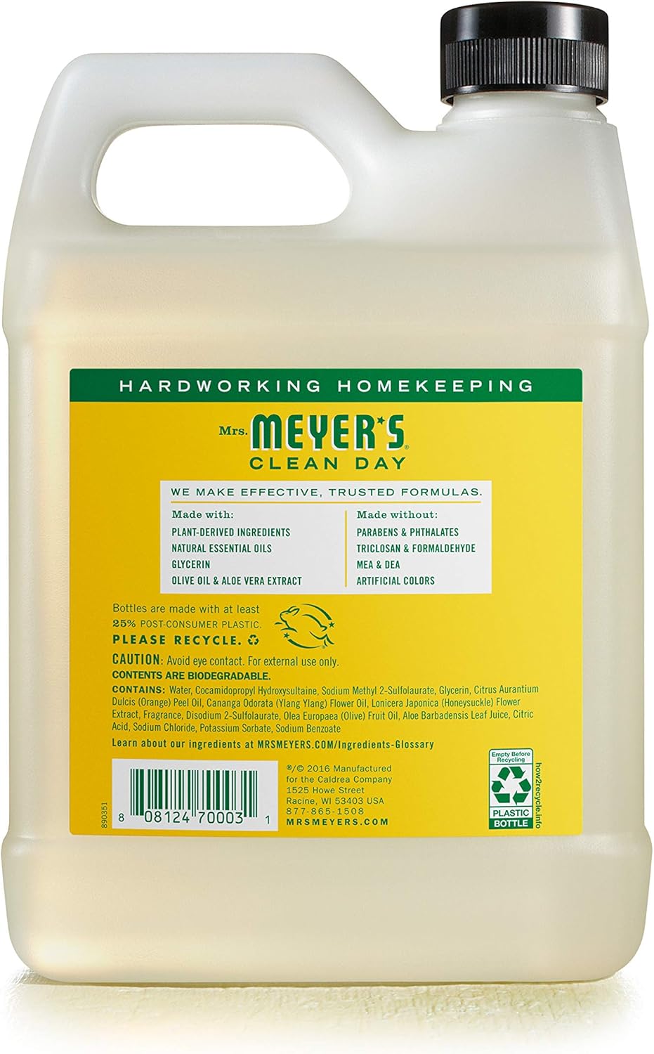 Mrs. Meyer's Clean Day Liquid Hand Soap Refill, Cruelty Free and Biodegradable Formula, Honeysuckle Scent, 33 oz- Pack of 6: Health & Personal Care
