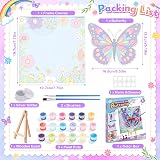Nadolig 3D Butterfly Paint by Numbers Kit for Kids Girls 5-12 view 6