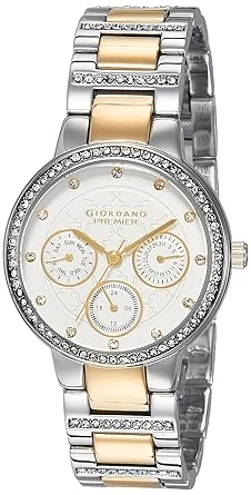 Giordano Analog Silver Dial Womens Watch - P2053-55