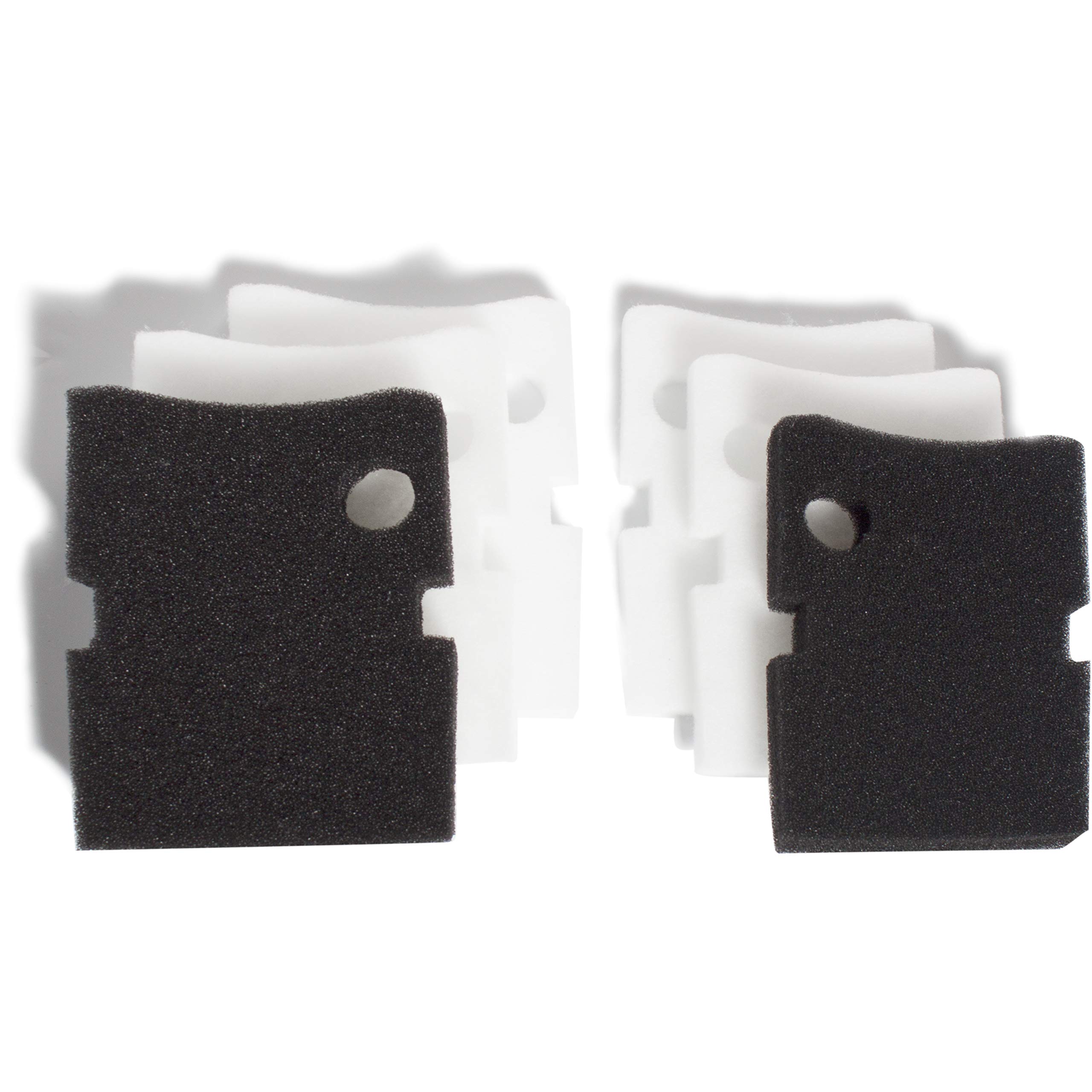 LTWHOME Fine and Coarse Foam Filter Media Fit for Hydor Professional Canister Filter 250/350 (Pack of 6)
