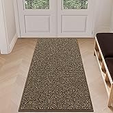 BEQHAUSE Dirt Trapper Door Mat 24" x 60", Non-Slip Washable Doormats Entrance Mat, Dirt Resistant and Absorbent Welcome Mat, Low Profile Floor Mats for Front Back Door and Entryway, Brown