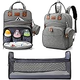Heegel Baby Diaper Bag Backpack with Changing Station, best baby registry shower gifts, Baby Diaper Bags for Men and Women，Essential Gifts for New Parents of Babies（Gray