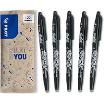 Pilot Frixion Erasable Pens 5-Pack - 0.7mm Medium Tip In 5 Colors, Heat Erasable Ink