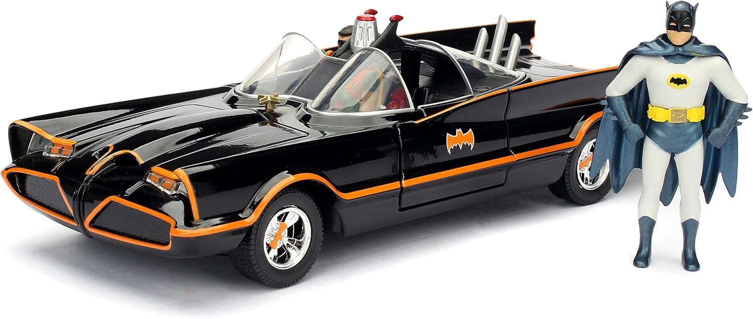 Jada 1:24 BNC 1966 Batmobile with Figure, Black / Red, 19 inches (L) x 6 inches (W) x 6 inches (H) - Image 3