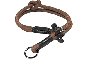 MORXIL Slip Dog Collar, Nylon Rope Dog Choker Collars with Adjustable Stopper, Heavy Duty Collar for Large Medium Dog Trainin