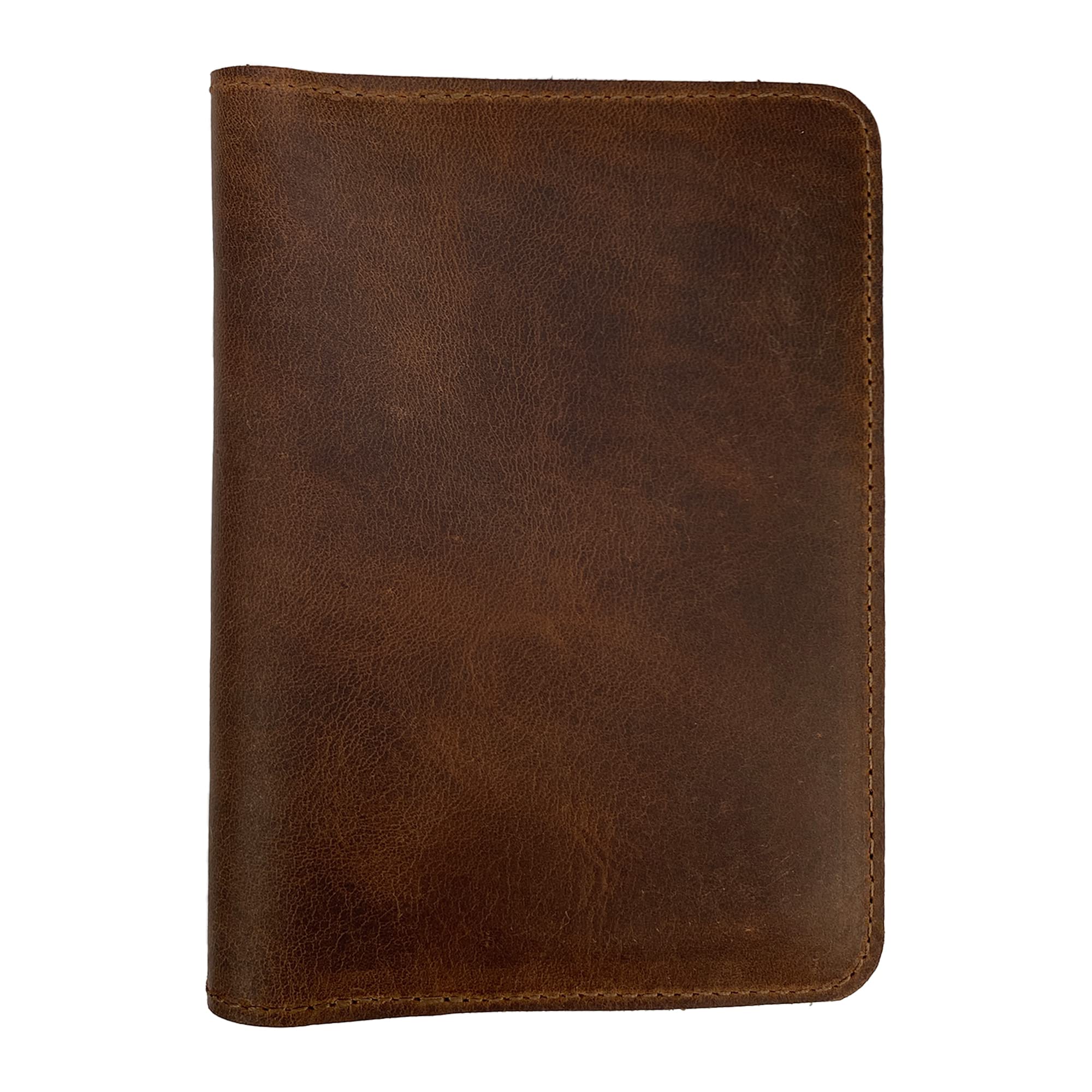 Leather Nomad, Field Notes Cover (3.5 x 5.5 in.) with Card Slots Handmade from Full Grain Leather (Notebook Not Included) – Refillable Protective Storage for Journal or Notebook – Bourbon Brown
