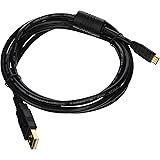 Monoprice 6-Feet USB 2.0 A Male to Micro 5pin Male 28/24AWG Cable with Ferrite Core (Gold Plated) (105458)