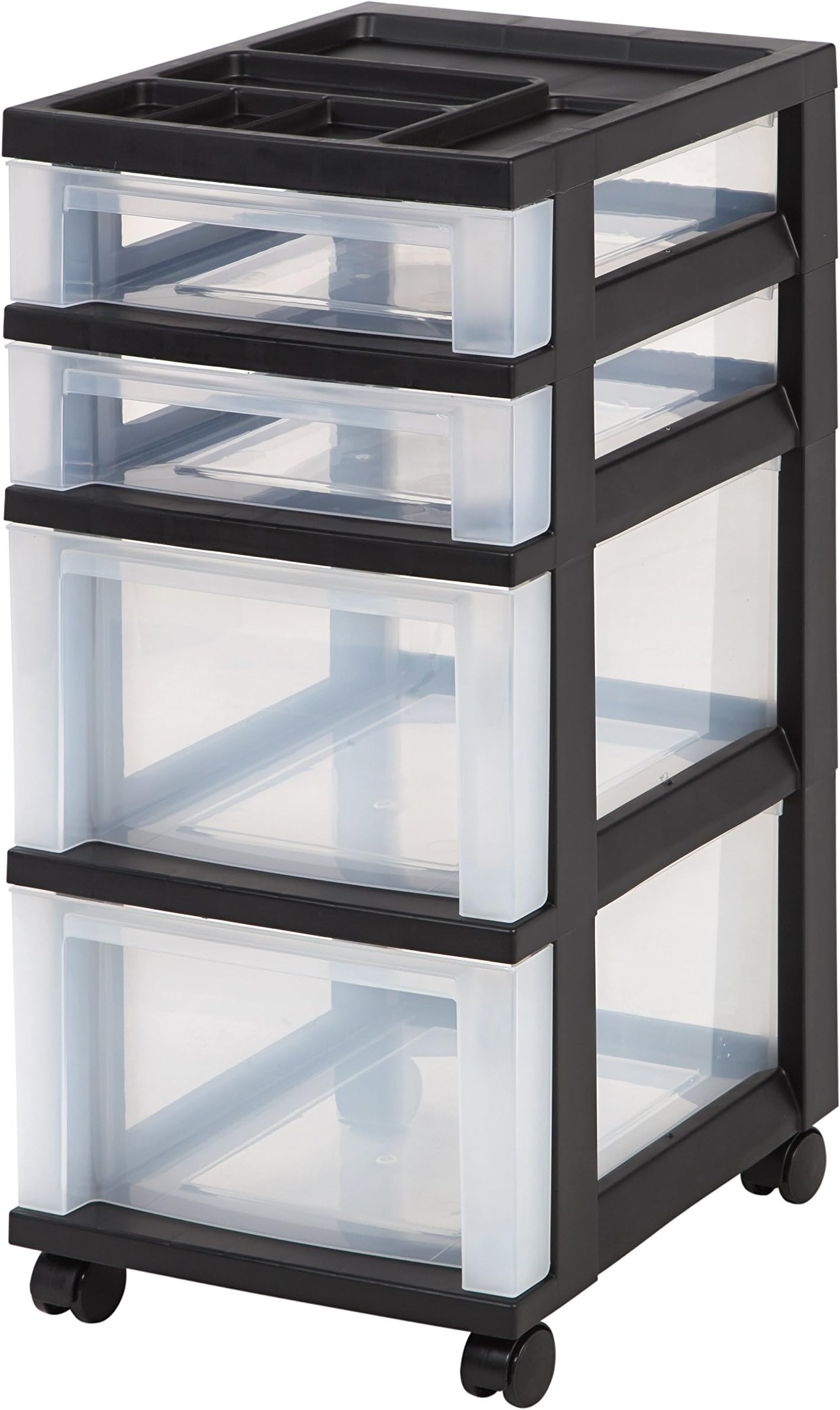 IRIS Rolling Storage Cart with Organizer Top,
