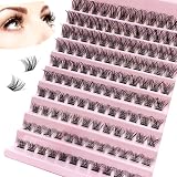 CNMTCCO Lash Clusters 120Pcs 8-16MM D Curl Fluffy Individual Wispy Reusable view 1