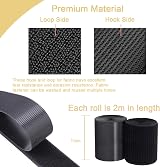 TEUVO Sew On Hook and Loop Tape 11cm x 2m Non Adhesive Fabric view 8