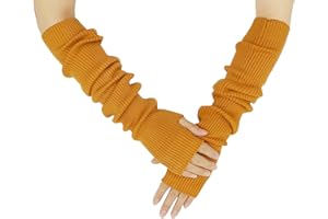 Farlenoyar Warm Cashmere Long Arm Gloves for Women Cozy Winter Fingerless Gloves Soft Arm Warmers,Great Holiday Gift