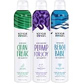 Not Your Mother's Dry Shampoo Spray Set for Instant Oil Absorption, 3 Pack | 7 oz Each - Clean Freak, Plump for Joy &amp; Beach Babe - Instantly Absorbs Oil &amp; Extends Style Life for Refreshed Hair