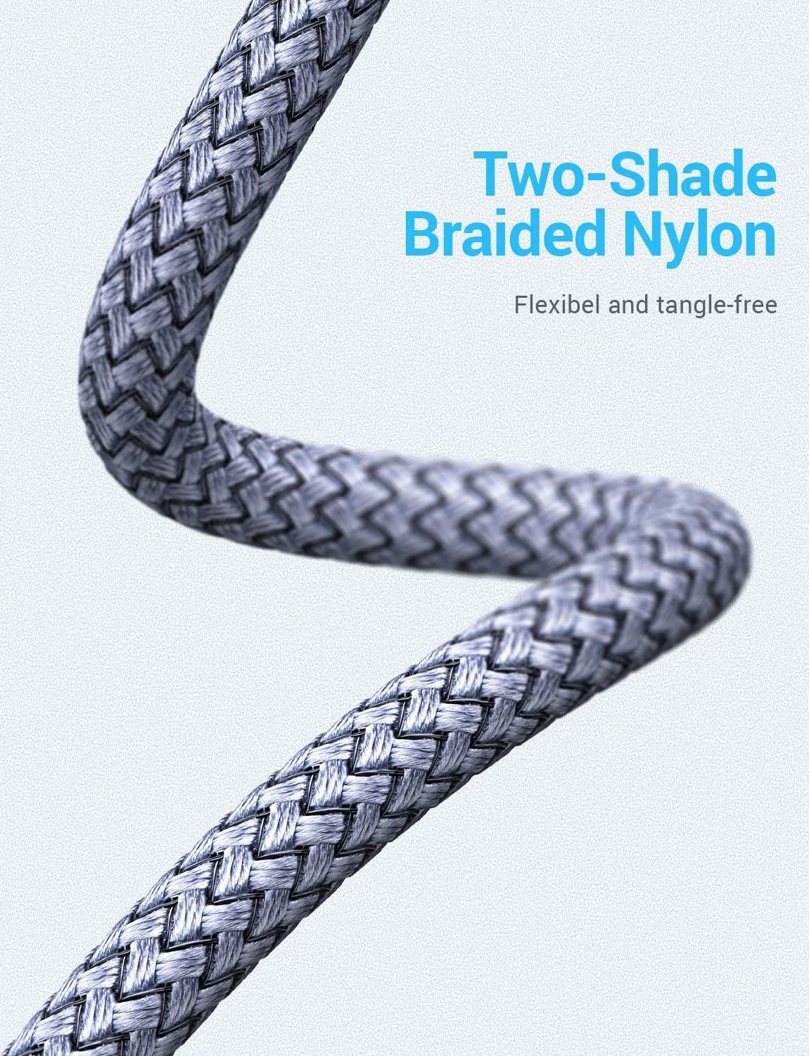 2 PACK AINOPE USB 3.0 Extension Cable Type A Male to Female Extension Cord 6.6FT DURABLE BRAIDED MATERIAL Fast Data Transfer Compatible with USB Keyboard,Mouse,Flash Drive, Hard Drive,Printer: Computers & Accessories