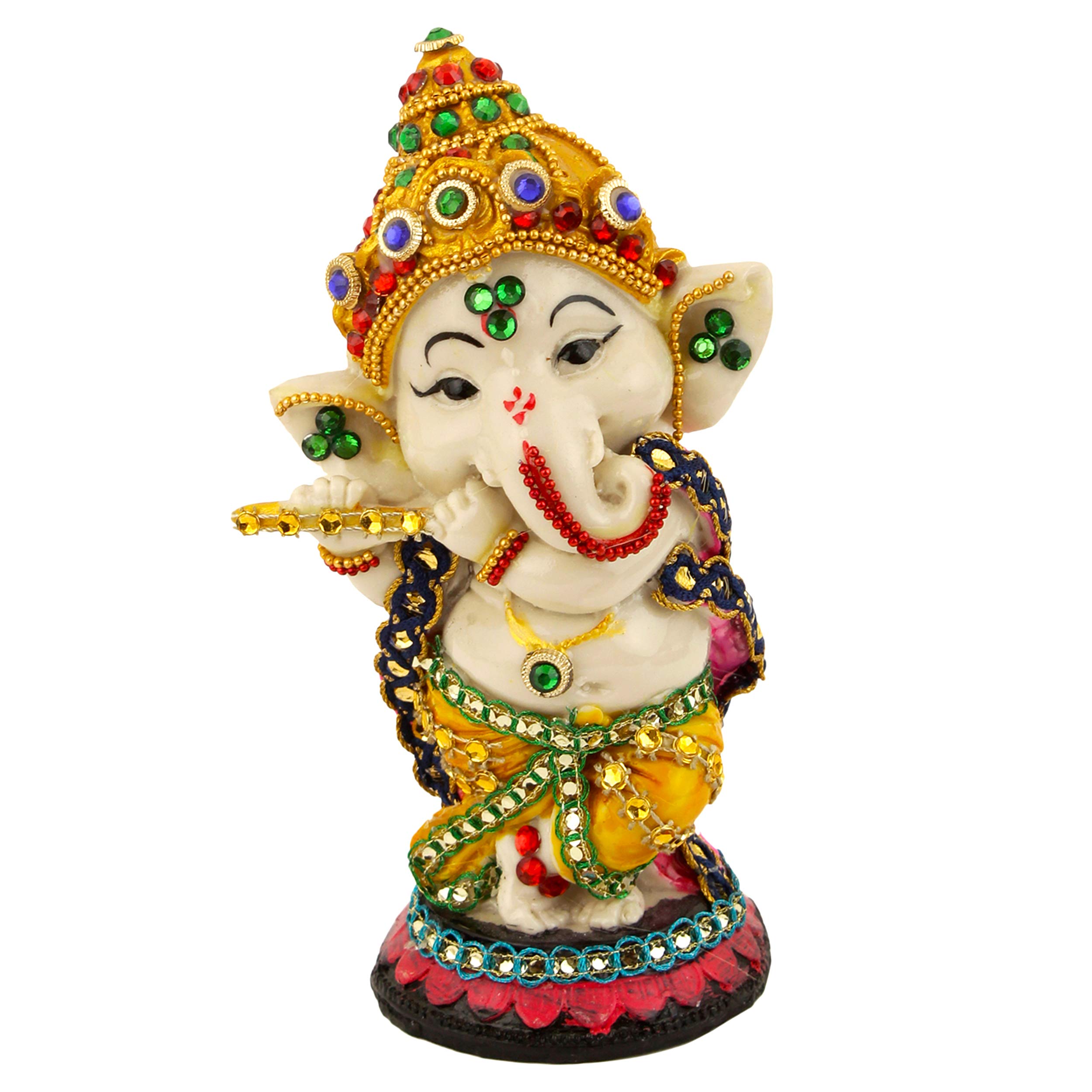 TIED RIBBONS Ganesh Statue | 5.5 inch | Ganesha Idol for Table Desktop, Indian God Idol Indian Gifts | Elephant God Statue | Ganesha Decorations | Ganesha Statues for Car Dashboard