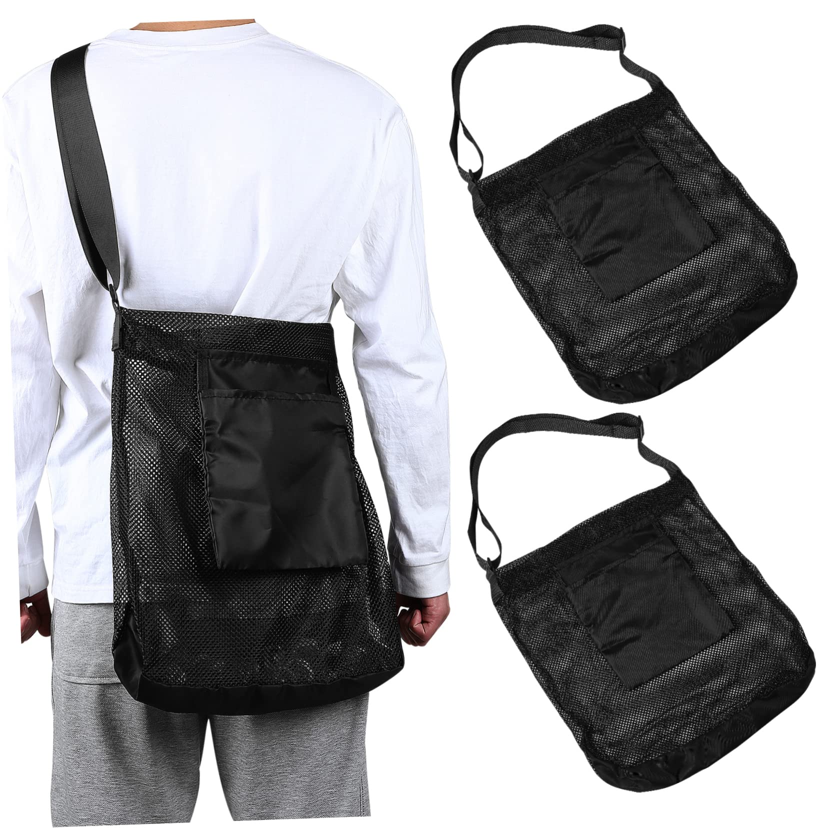 FUNOMOCYA 2 Pcs Storage Bag Mushroom Bag Mesh Mushroom Basket Foraging Picking Foraging Tote Large Shoulder s Outdoor Polyester Mesh