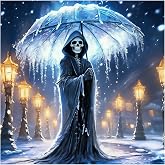 SJUTOUCI Skull Diamond Art Kit for Adults, Diamond Painting Kit | Winter Gem Art, Bead Art, Diamond Dots Craft, Round Full Drill, Home Decor, DIY Gift, 12x12 inch