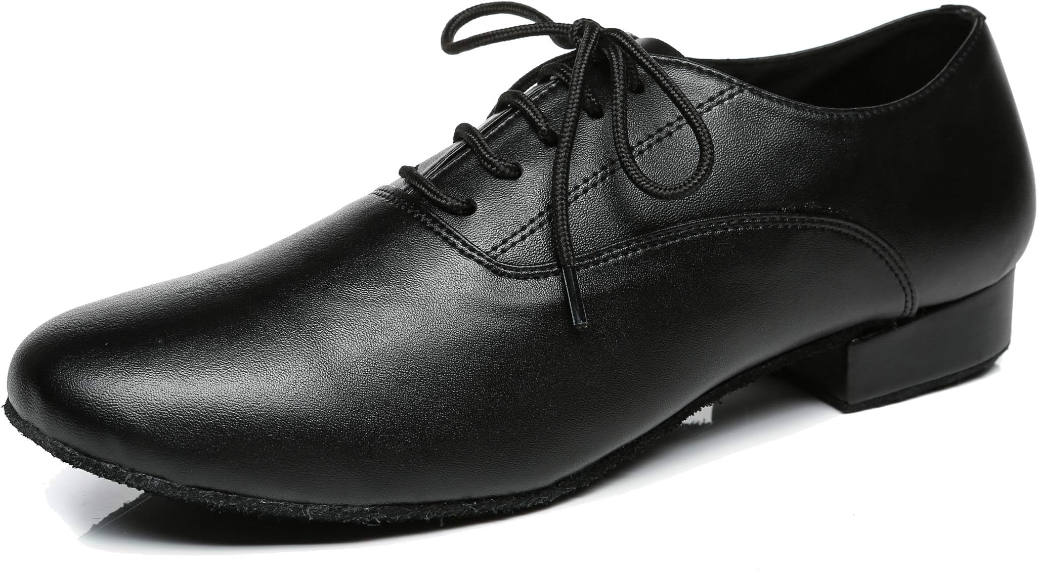 Mens Dance Shoes 1" Standard Heel Leather Ballroom Dancing Shoes TH250501