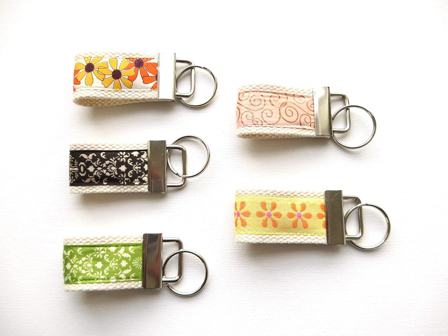 Key chains. Key Rings. Key Fobs. Pocket and Wristlet Sizes