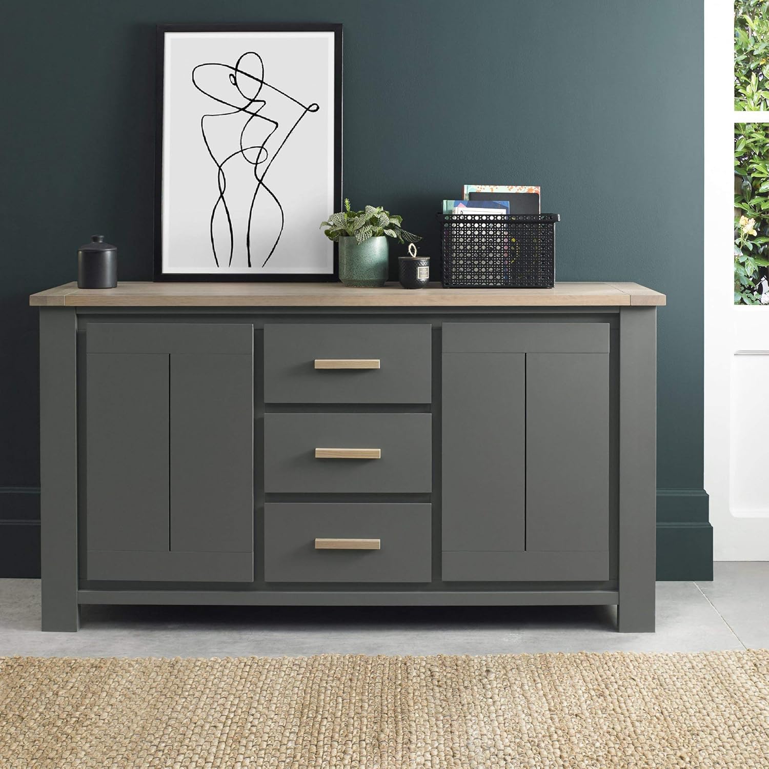 dark grey painted furniture