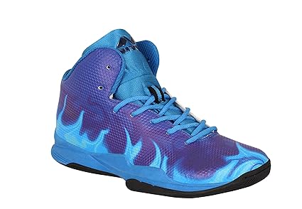 red blue basketball shoes