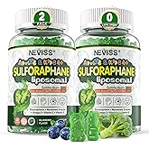 Liposomal Sulforaphane Supplement Gummies for Kids 4+ & Adults, Broccoli Sprouts Extract w/Myrosinase, Glucoraphanin, Quercetin, Omega-3, Vitamin C, E for Antioxidant, Cellular Health, Vegan, 120 Cts