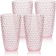 BELLAFORTE Shatterproof Tritan Plastic Tall Tumbler, Set of 4, 19oz - Laguna Beach Drinking Glasses - Unbreakable Tritan Drinking Glasses for Parties - BPA Free - Pink