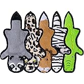 SHARLOVY No Stuffing Dog Toys Crinkle Squeaky, Long Lasting Chews for Aggressive, Durable Plush Dog Puppy Chew Toys for Teething, with 6 Tough Layers for Small Medium Large Breed