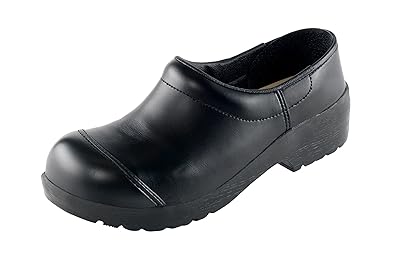 Euro-Dan Sicherheitsclogs mit Holzinnensohle und Pronose, Geschlossen in Schwarz S3+SRC