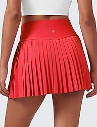 CRZ YOGA Women's High Waisted Pleated Tennis Skirts
