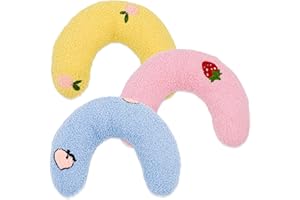 SIWWBW Cat Pillow Soft Fluffy Cat Neck Pillow for Sleeping U-Shaped Pillow for Pet Calming Toy Half Donut Cuddler for Joint Relief Sleeping Improve Machine Washable