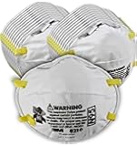 3M Particulate Respirator 8210, N95, Smoke, Dust, Grinding, Sanding, Sawing, Sweeping, 20/Pack