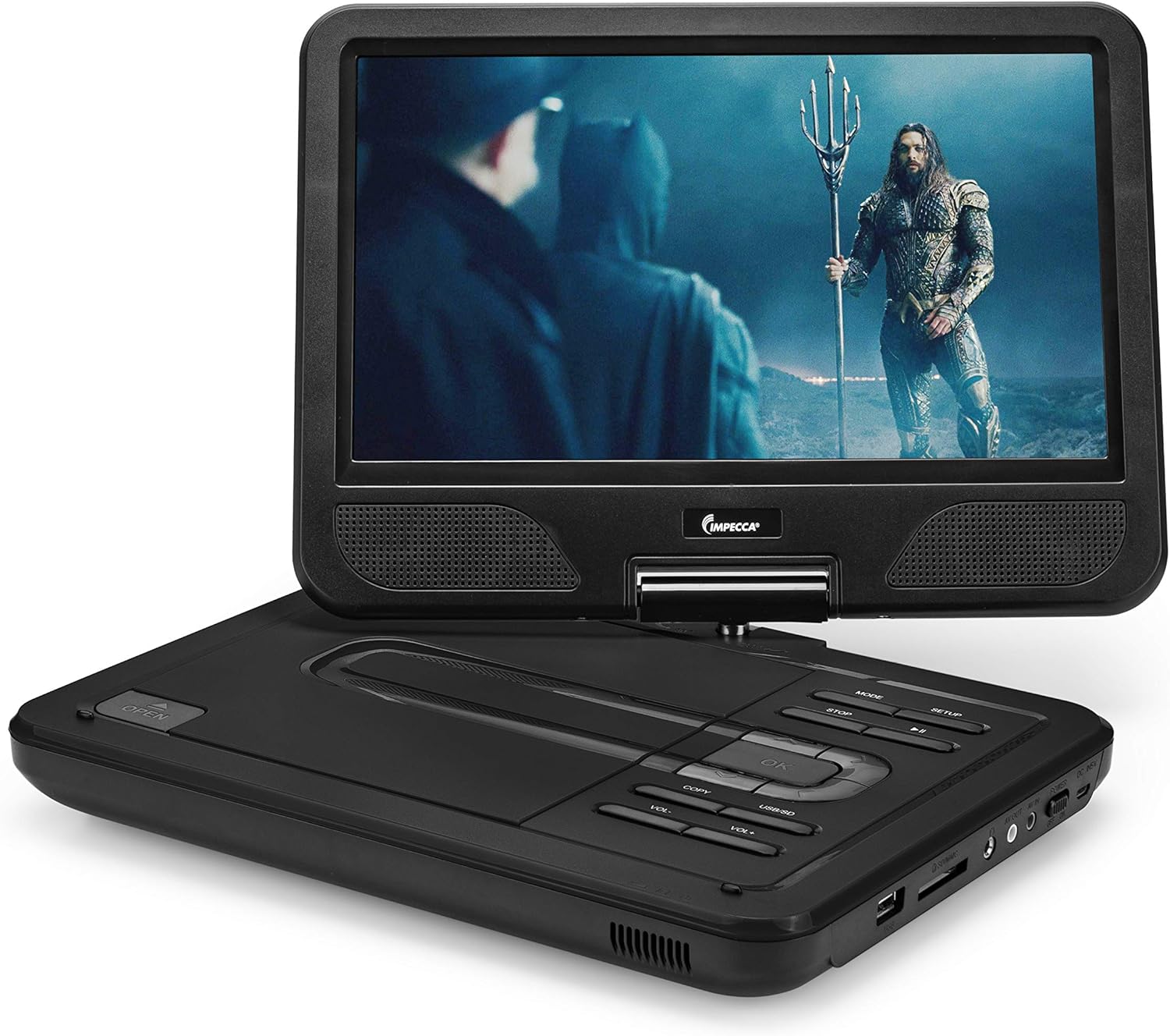 Impecca Portable DVD Player 10.1” Flip and Swivel Screen
