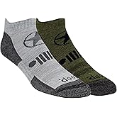 Jeep womens Wool Blend Trail No Show Socks - 2 Pair Pack - Breathable Cushioned Comfort