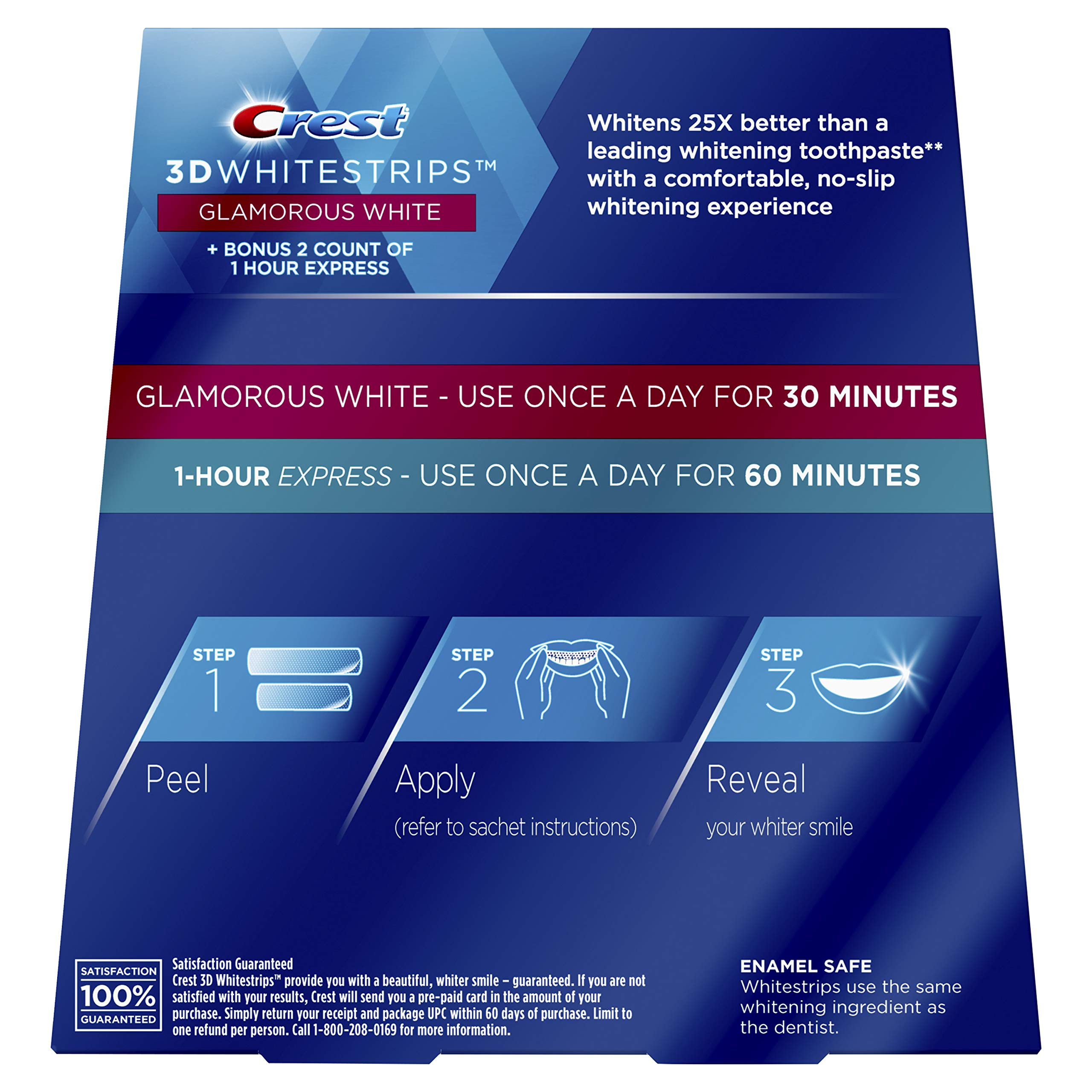 Crest 3D Whitestrips Glamorous White, Dental Whitening Kit