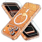 Choiche Magnetic for iPhone 17 Pro Case Compatible with MagSafe, Women Cute Glitter Sparkly Phone Case with Diamond Camera Lens Protectors, Military-Grade Drop Protection 6.3" (Clear)