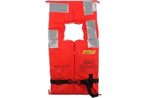 Seachoice Type I Commercial Offshore Vest & Jacket, Fluorescent Orange, Reflective Panels, Various Sizes