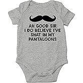 AW Fashions Ah Good Sir, I Do Believe I've Shat My Pantaloons Baby Bodysuit Cute Boy Girl Newborn Outfit