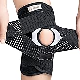 JOMVD Knee Brace for Meniscus Tear, Knee Pain, ACL, MCL, Adjustable Breathable Knee Support with Side Stabilizers for Knee Pain Arthritis Recovery Joint Support, Women and Men, Medium