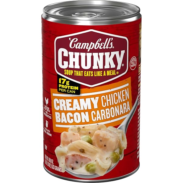 CAMPBELL’S CHUNKY CREAMY CHICKEN BACON CARBONARA SOUP, 18.8...