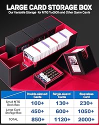 ZLCA MTG Card Storage Box 5 in 1,Large Card Deck