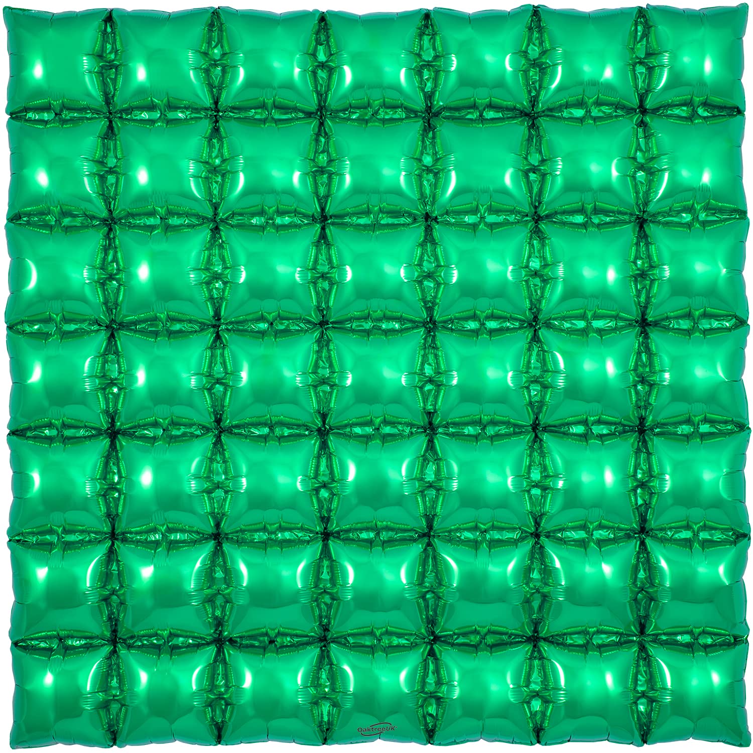 Oaktree 36" Green 7x7 Waffle Foil Balloon Packaged