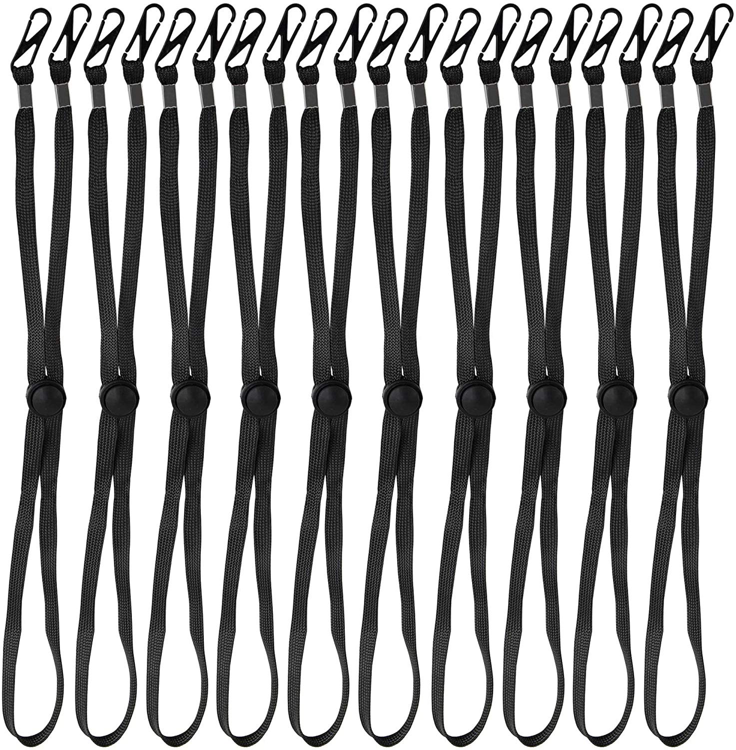 Mask Lanyard - 10 pcs Adjustable Ear Pressure Relief Safety Holder & Hanger Mask Lanyard Strap Extension Hook for Adult and Child,Nylon Material, Strong and pPractical Black