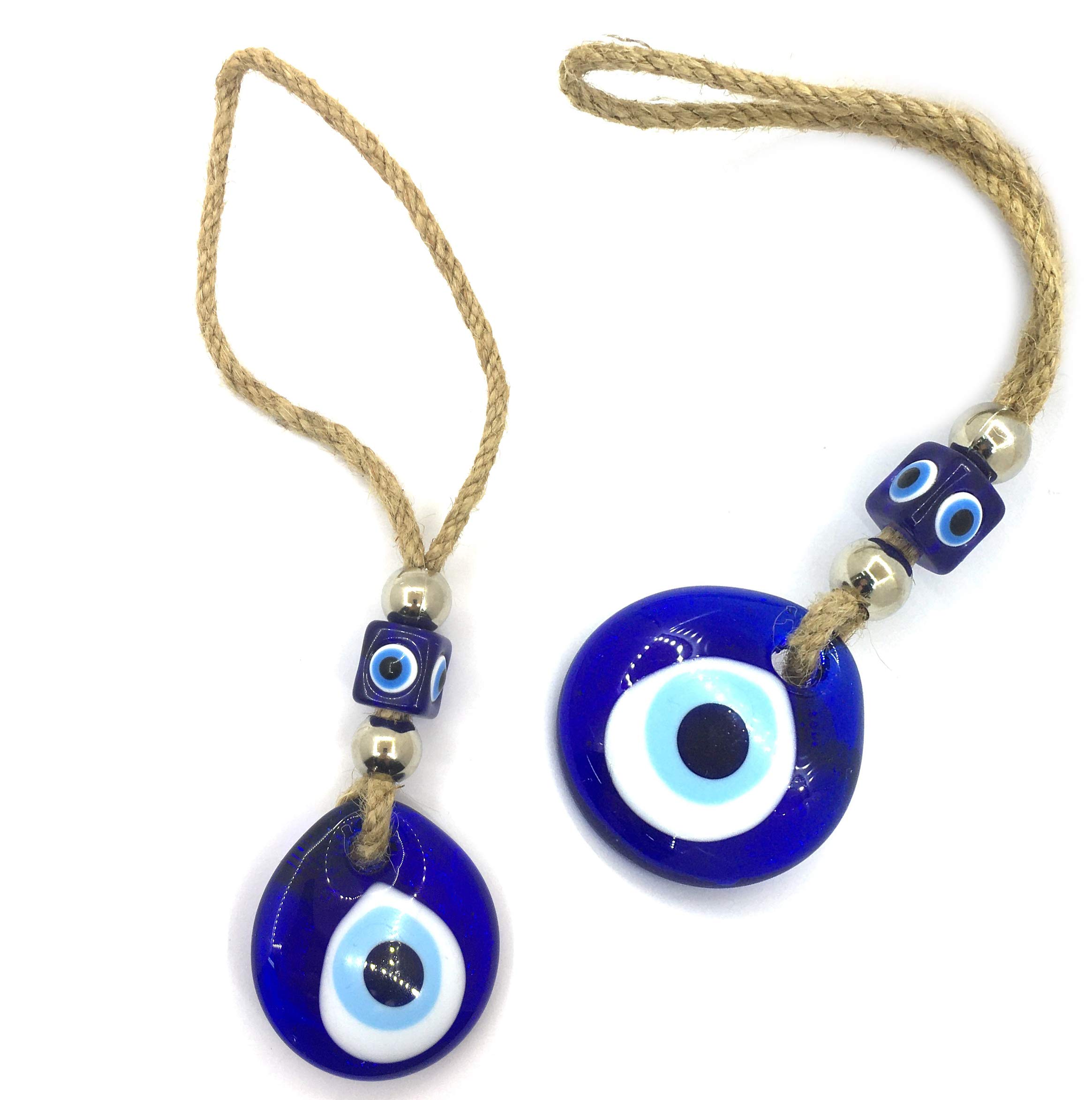 Nazar Boncuk Boncugu Turkish Blue Eye Evil Eye Wall Hanging 24 cm Boese Eye Ornament Amulet Decoration Home Decor Protection Blessing Gift Glass Beads Pendant